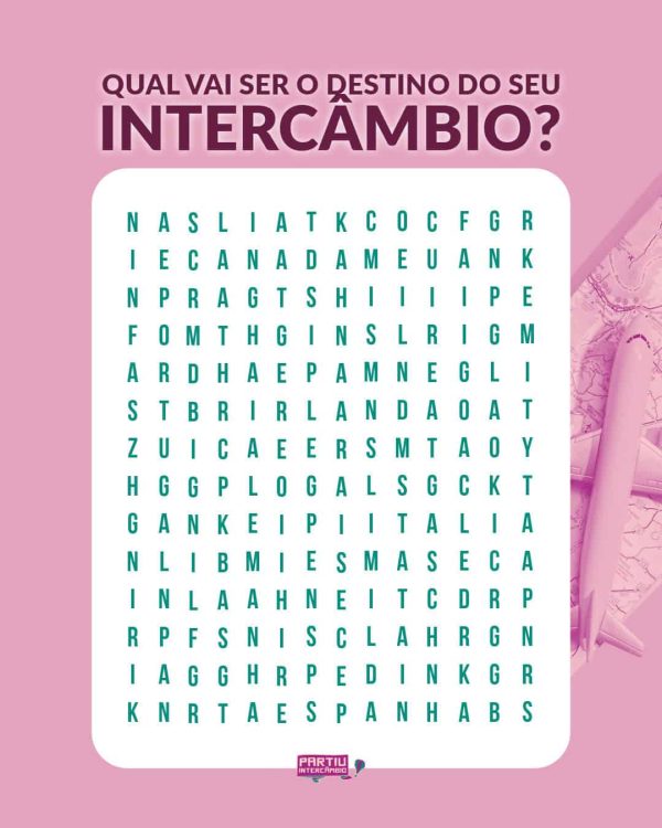 Qual o destino do seu intercâmbio?