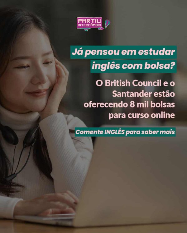 Já pensou em estudar inglês com bolsa?