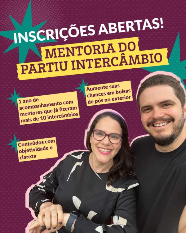 Inscrições abertas para a Mentoria do Partiu Intercâmbio